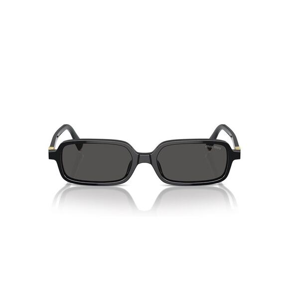 MIU MIU MU 11ZS 16K5S0 Black Gold Dark Grey Lens Women Sunglasses AUTHENTIC main image 5